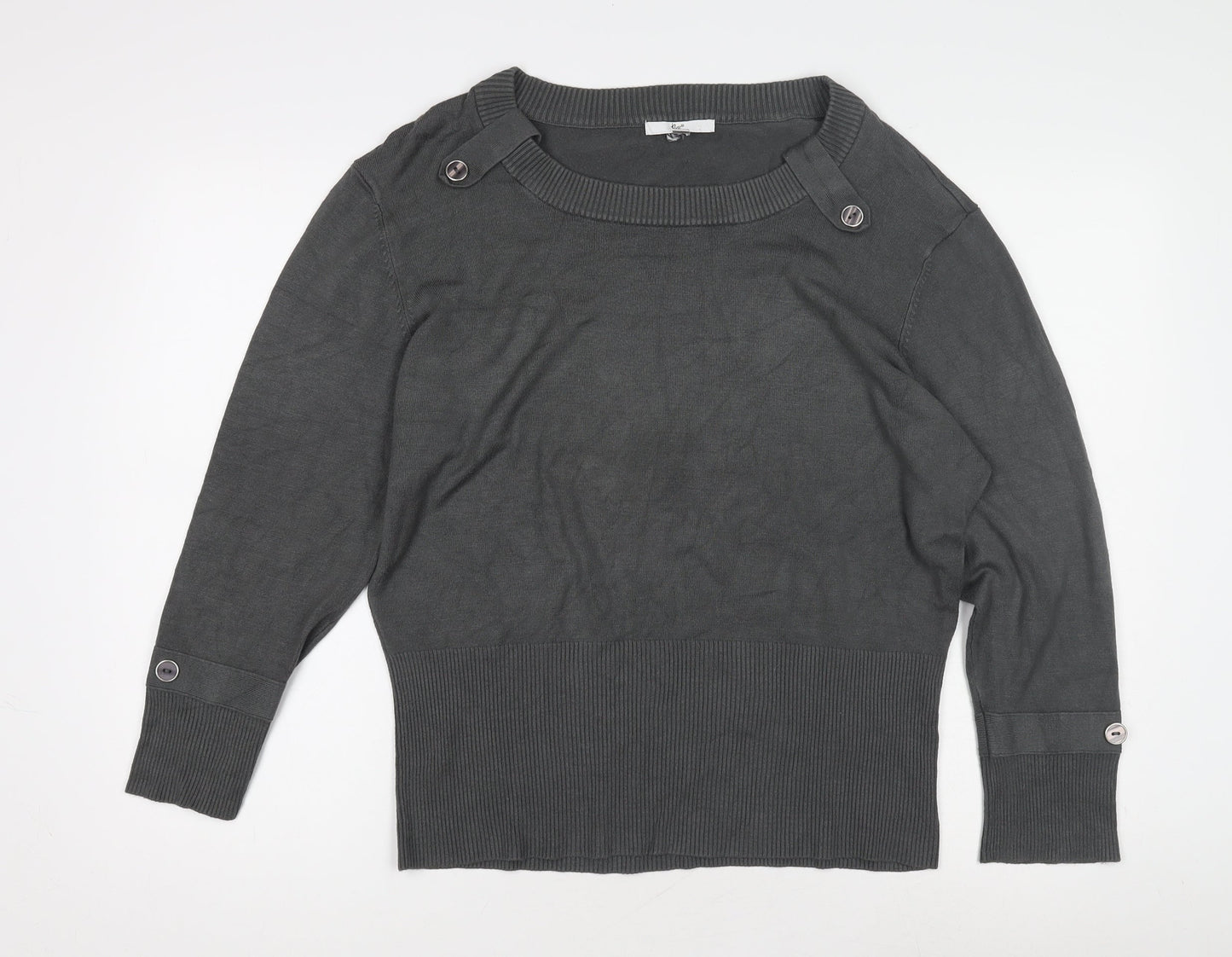 Kiss Collection Women's Black XL Boat Neck Jumper