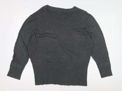 Kiss Collection Women's Black XL Boat Neck Jumper
