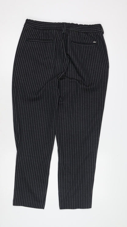 Womens UK Size 12 Zara Regular Fit Dress Pants Black Trousers