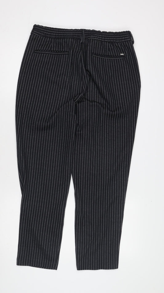 Womens UK Size 12 Zara Regular Fit Dress Pants Black Trousers