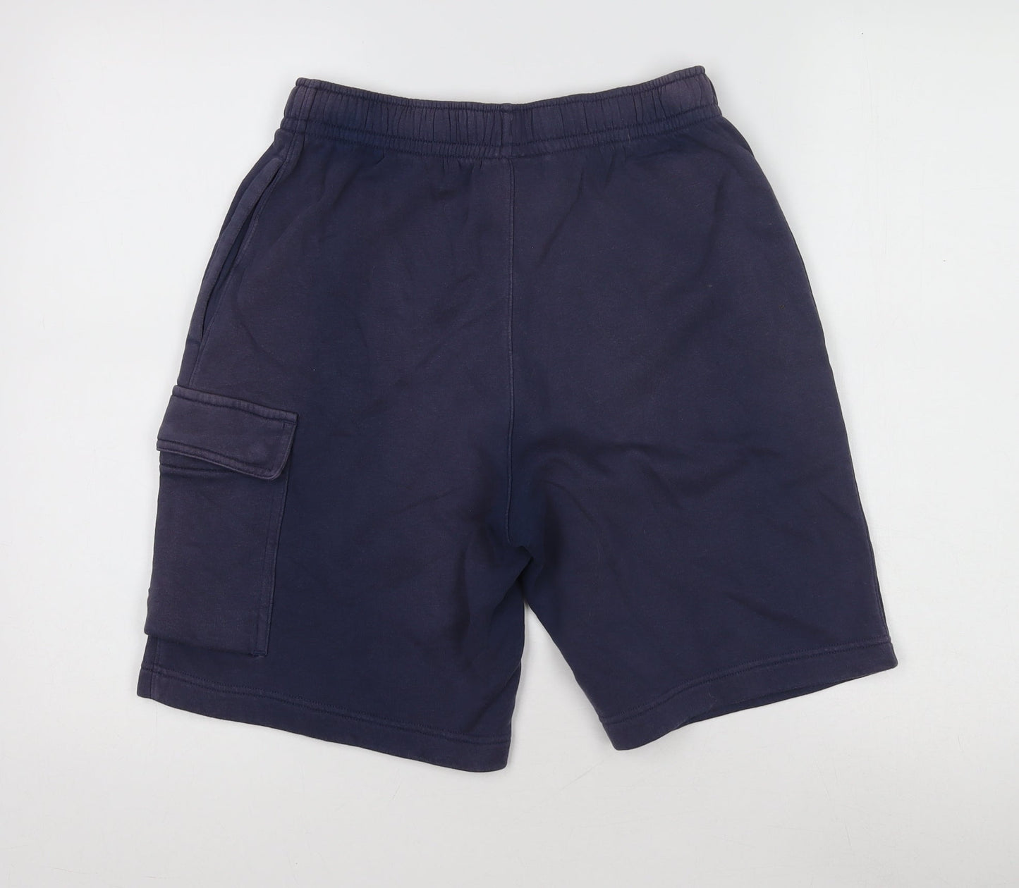 Nike Men's Blue Sweat Shorts, XS, Elastic Waist, Pockets