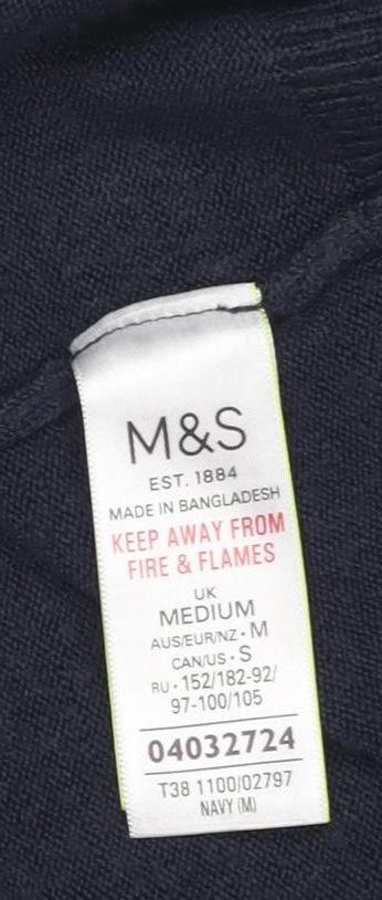 Womens UK Size M Marks and Spencer Blue Cardigan Jumper