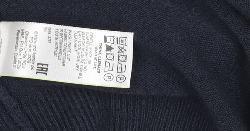 Womens UK Size M Marks and Spencer Blue Cardigan Jumper