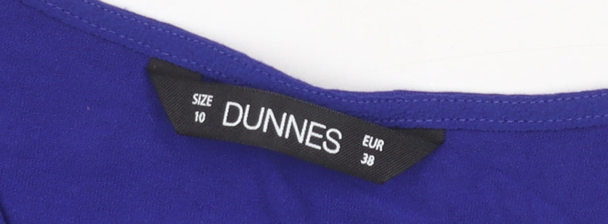 Dunnes Women's Blue Sleeveless V-Neck Blouse