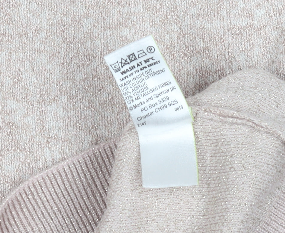 Marks and Spencer Women's Beige Pullover Jumper Size 12