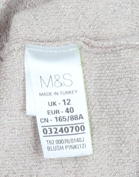 Marks and Spencer Women's Beige Pullover Jumper Size 12