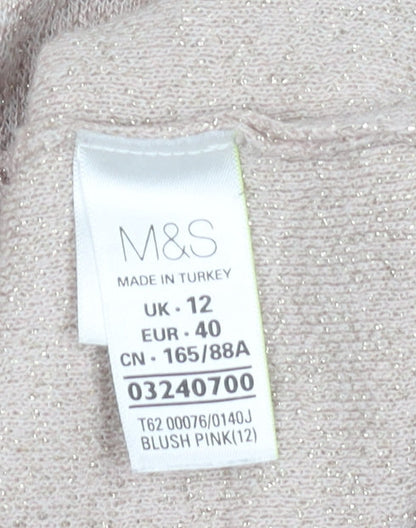 Marks and Spencer Women's Beige Pullover Jumper Size 12