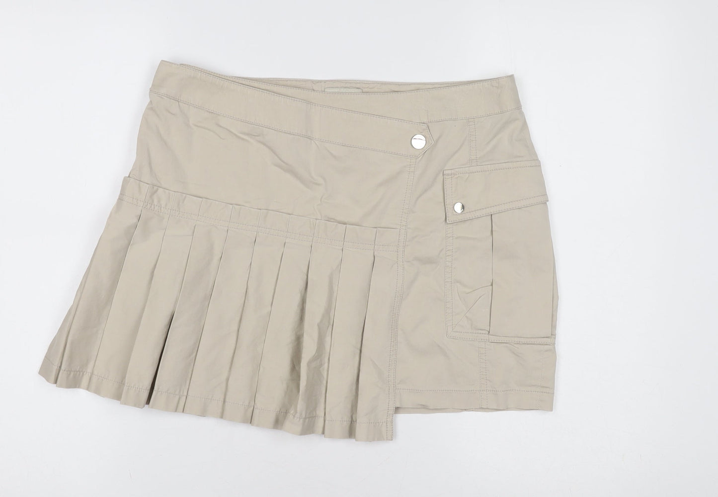 Karen Millen Women's Beige Pleated Skirt Size 14