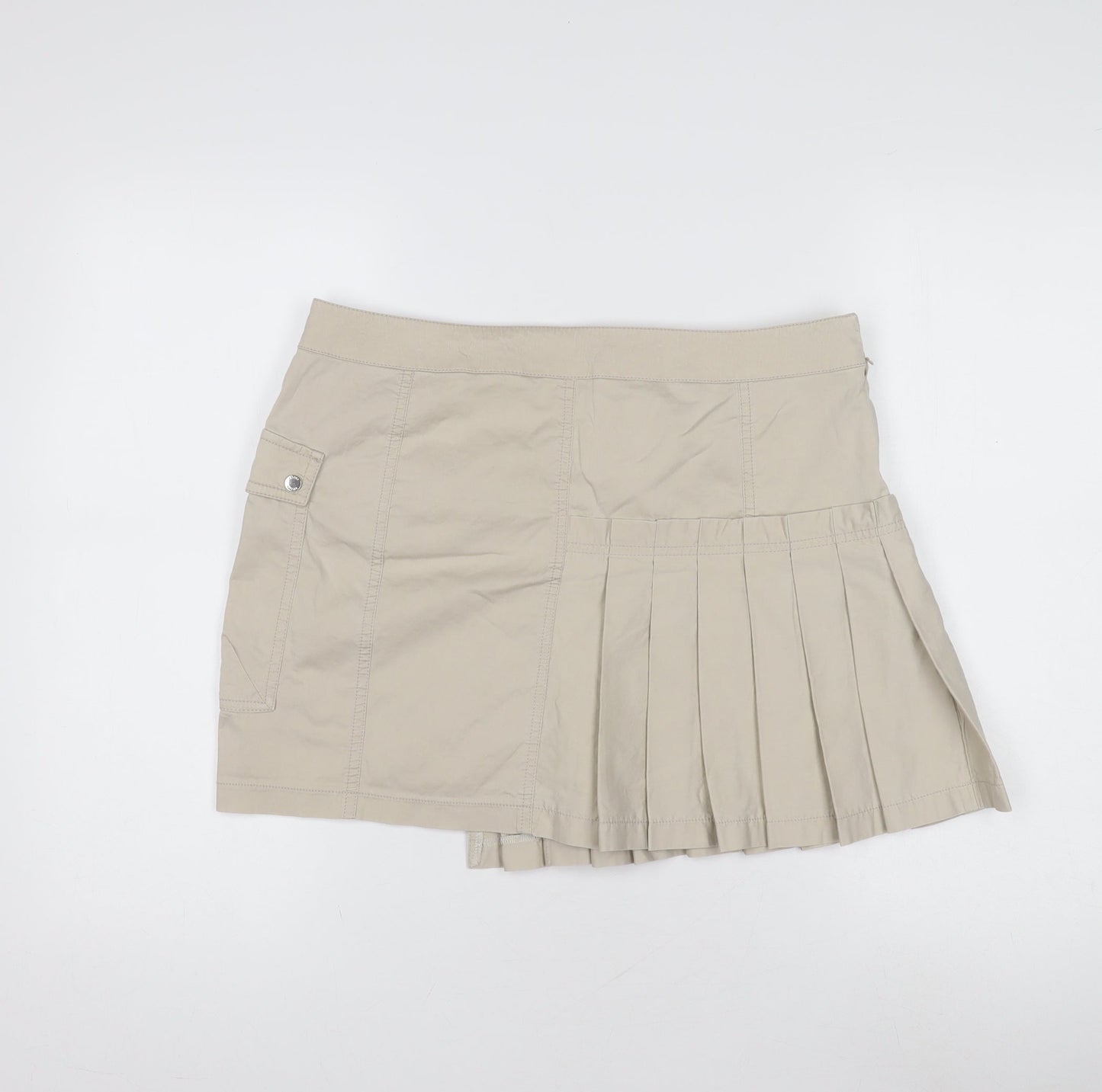 Karen Millen Women's Beige Pleated Skirt Size 14