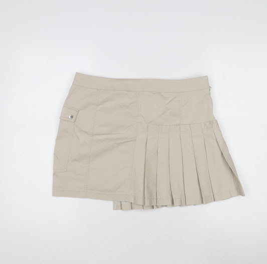 Karen Millen Women's Beige Pleated Skirt Size 14