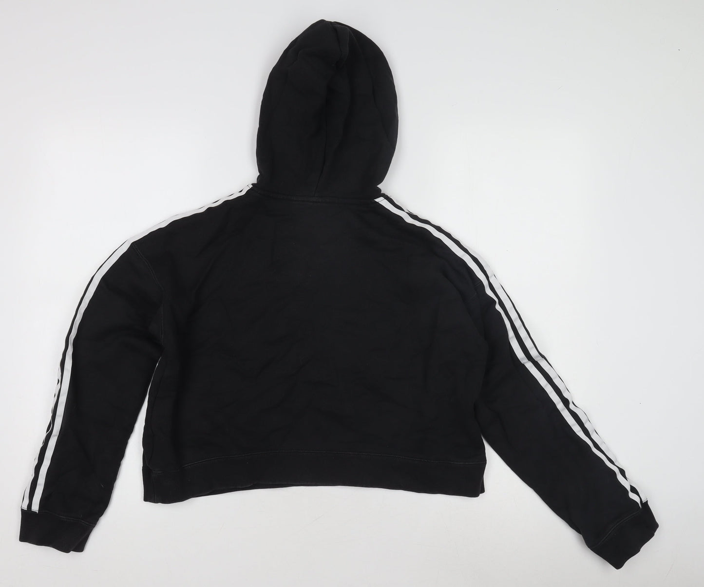 Adidas Kids Black Pullover Hoodie L Unisex Sports Style