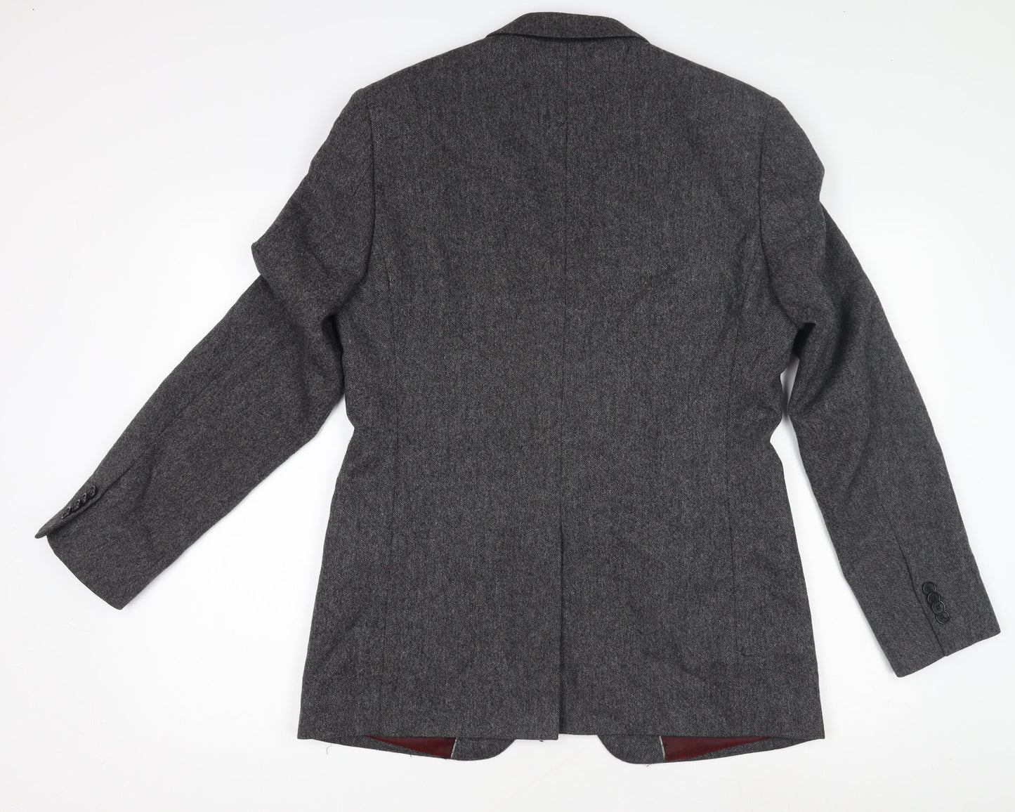 Merc London Grey Wool Men's Blazer Jacket 38