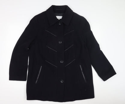 Cotswold Collections Women's Black Wool Blend Coat Size 14