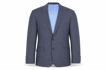 Mens UK Size 44 Alfred Brown Regular Blue Suit Jacket