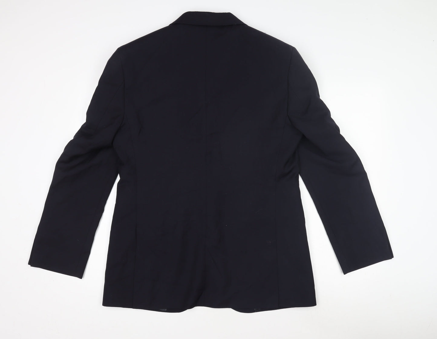 Marks and Spencer Men's Blue Wool Blazer, L, Formal