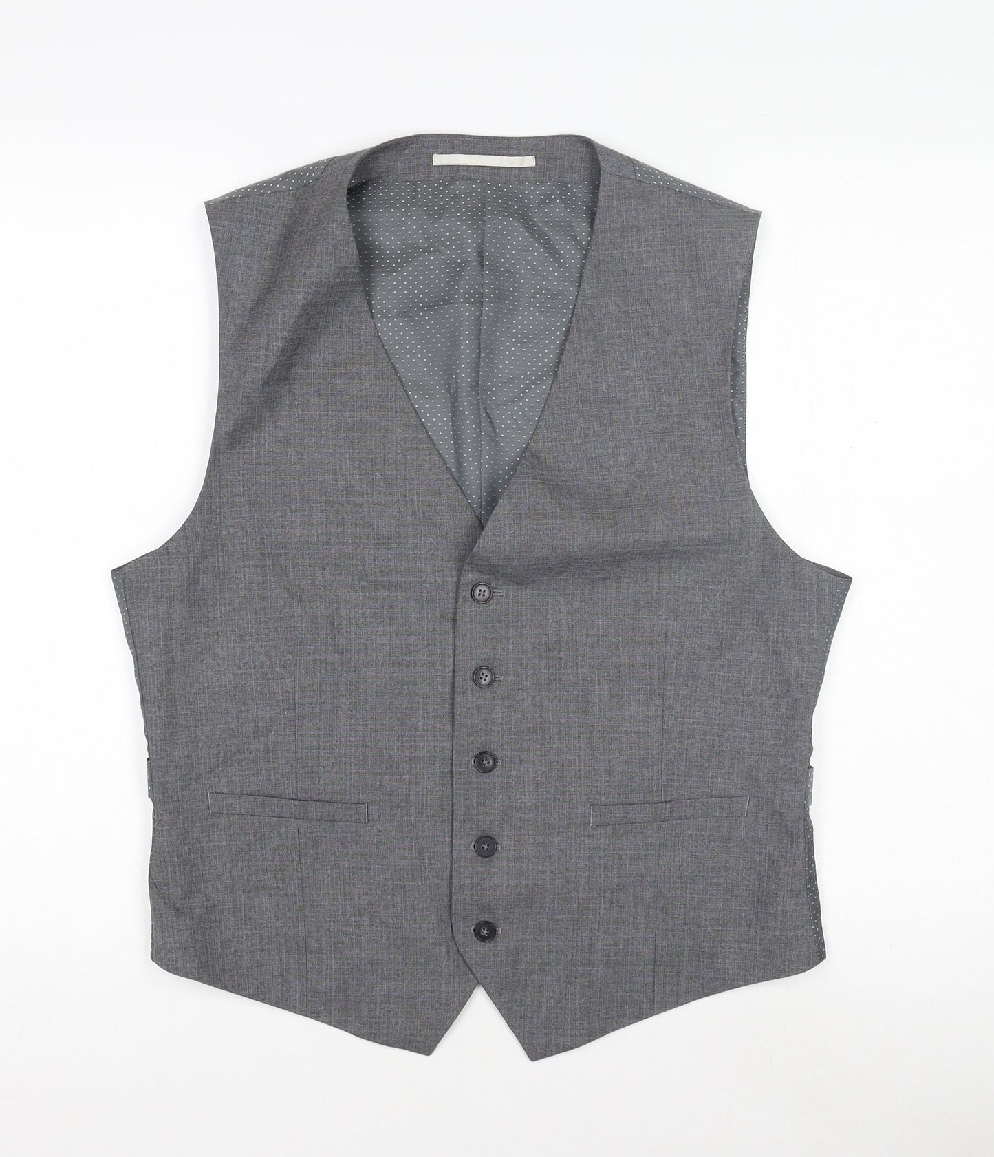 Burton Grey Men's Waistcoat Medium 38-40" Formal Wear