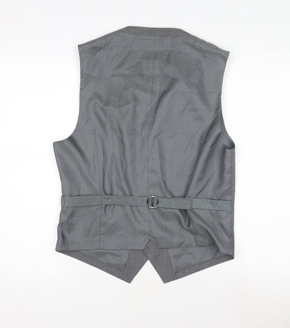 Burton Grey Men's Waistcoat Medium 38-40" Formal Wear