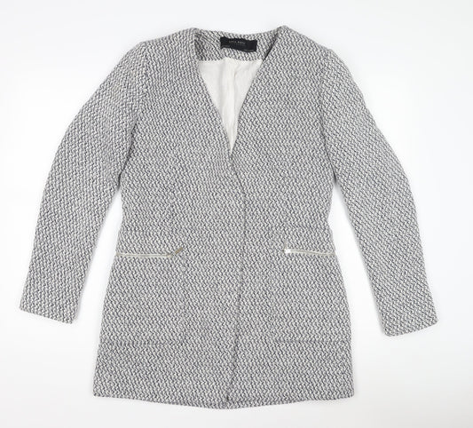 Womens UK Size L Zara White Basic Jacket