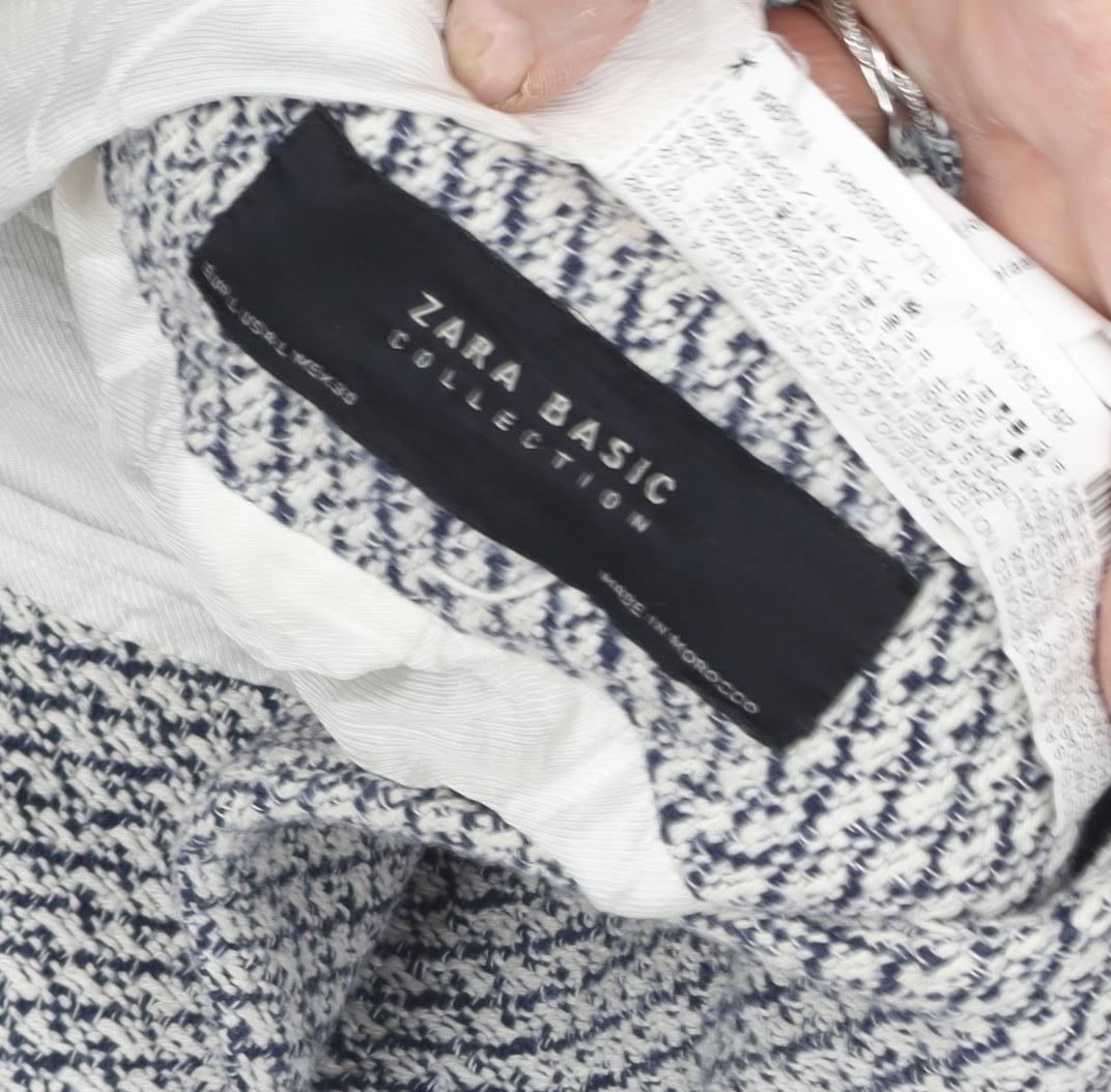 Womens UK Size L Zara White Basic Jacket