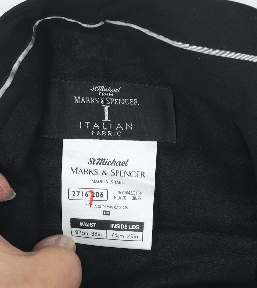 Marks and Spencer Men's Black Trousers 38/29