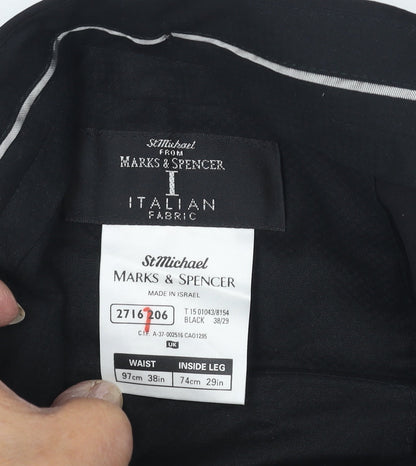 Marks and Spencer Men's Black Trousers 38/29
