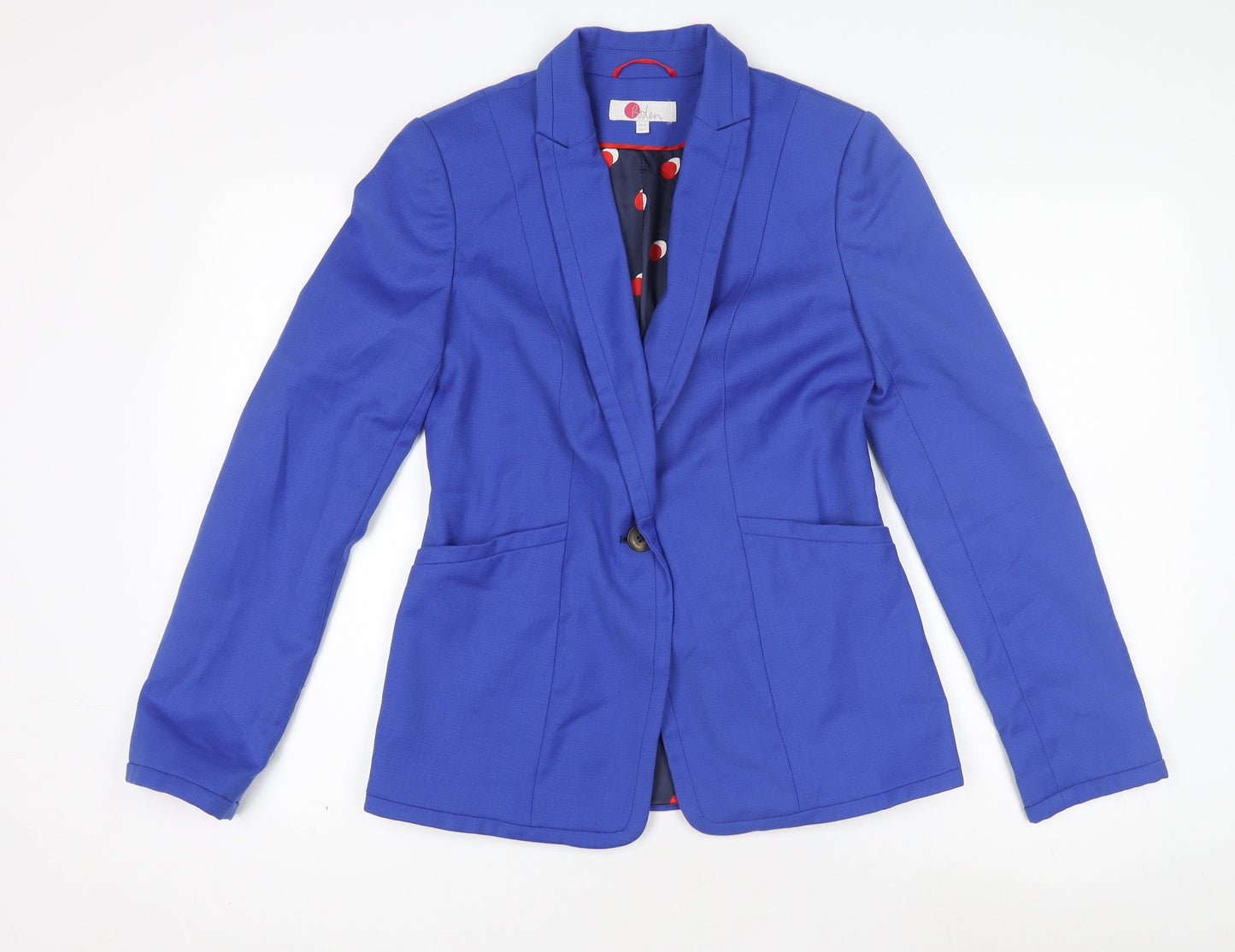 Boden Women's Blue Blazer UK 8 Single-Breasted