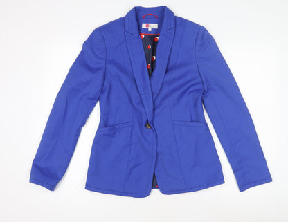 Boden Women's Blue Blazer UK 8 Single-Breasted