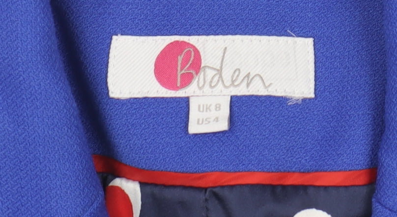 Boden Women's Blue Blazer UK 8 Single-Breasted