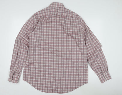 Marks and Spencer Men's Red Check Shirt L