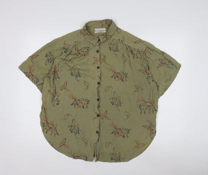 Womens UK Size M Urban Outfitters Green  Button-Up