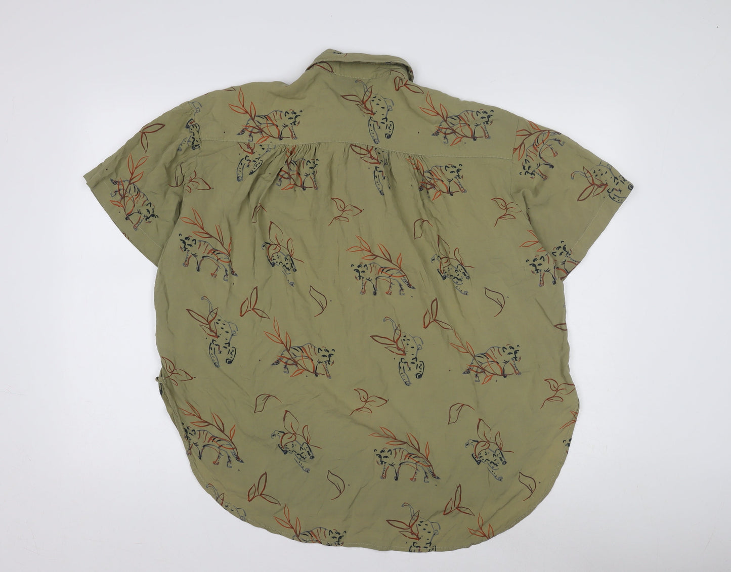 Womens UK Size M Urban Outfitters Green  Button-Up