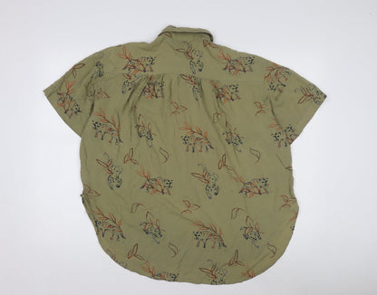 Womens UK Size M Urban Outfitters Green  Button-Up