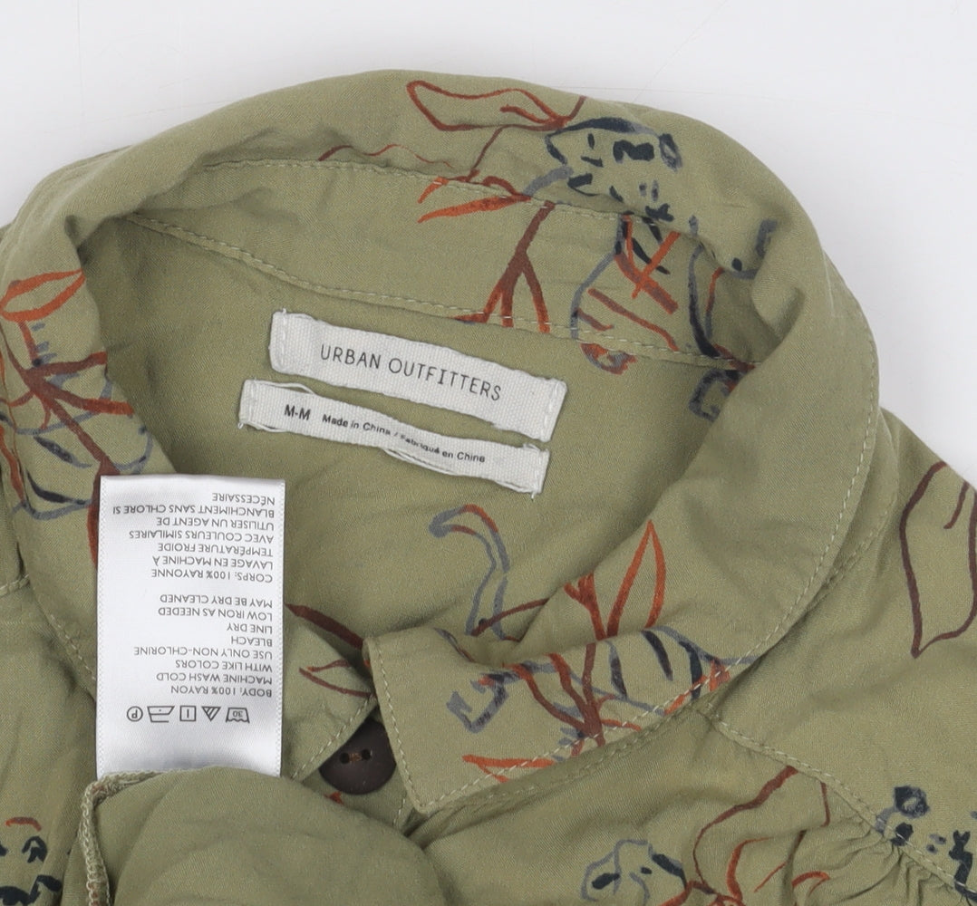 Womens UK Size M Urban Outfitters Green  Button-Up