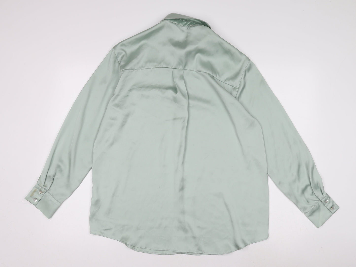 Womens UK Size 8 Zara Green  Button-Up