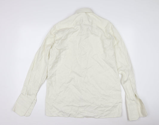 Wills Classic Mens Ivory Dress Shirt Regular Fit 15.5