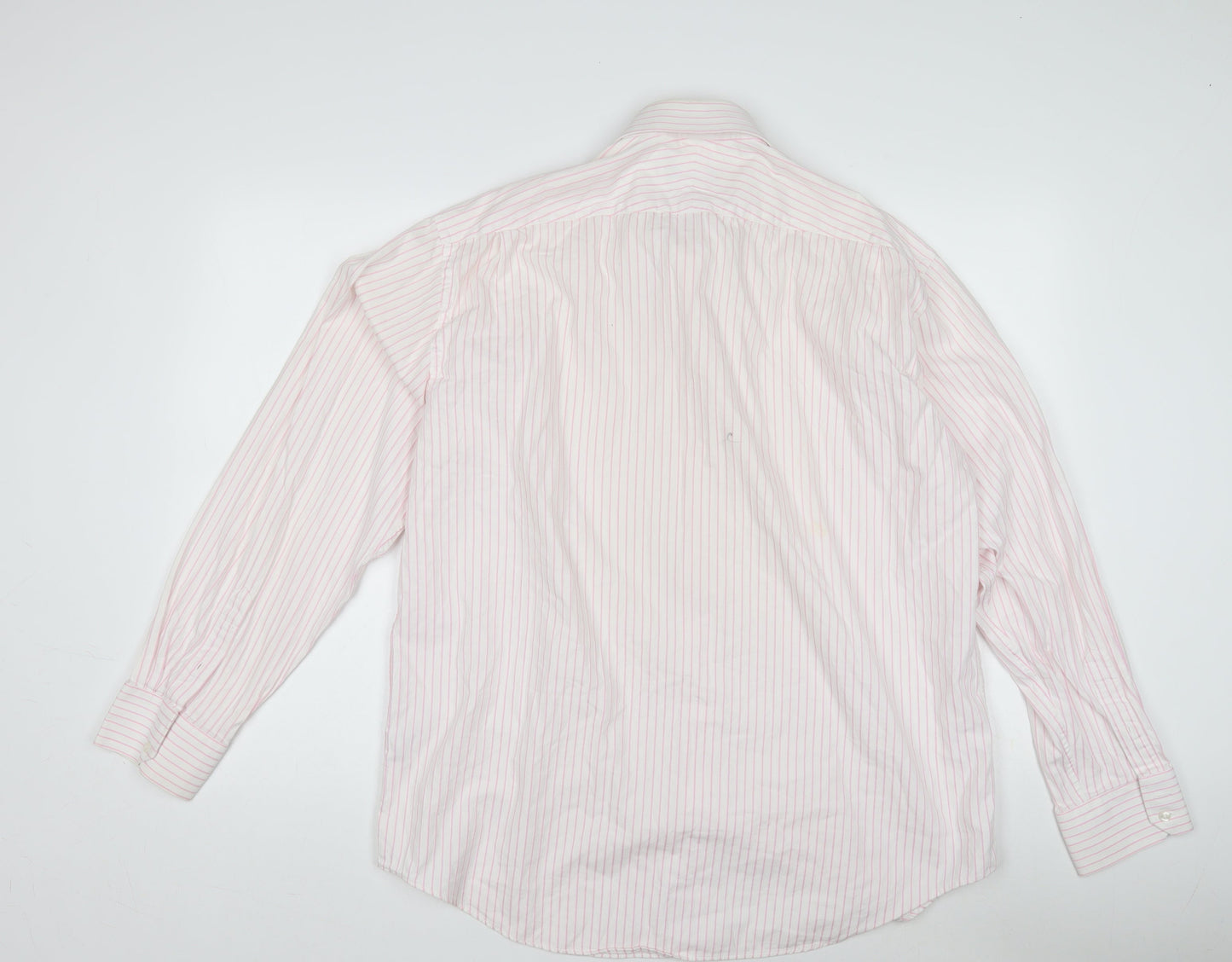 Mens UK Collar Size 17 Baumler Smart Pink  Dress Shirt