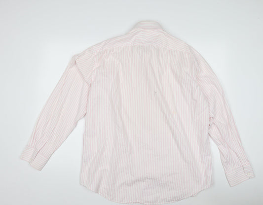 Mens UK Collar Size 17 Baumler Smart Pink  Dress Shirt