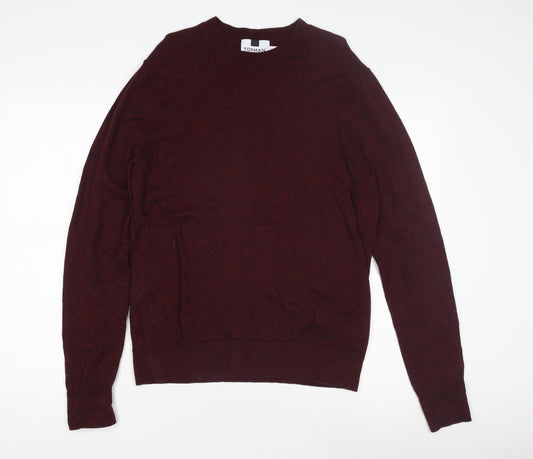 Topman Men's Red Pullover Jumper, M, Crew Neck