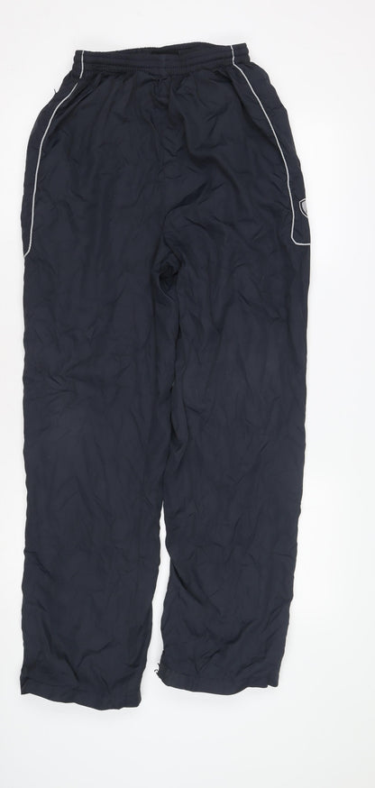 Men's Black Rain Trousers, Size L, Elastic Waist