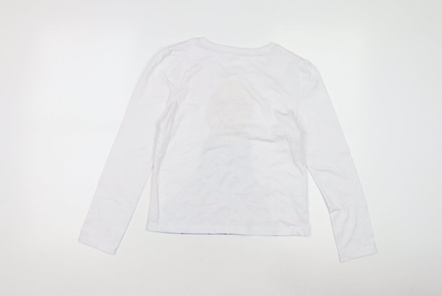 Disney Frozen Elsa Girls White T-Shirt 11-12 Years Long Sleeve
