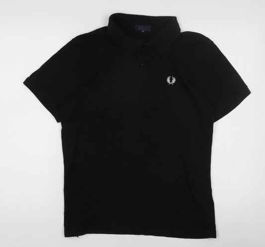 Men's Black Polo Shirt M Regular Fit