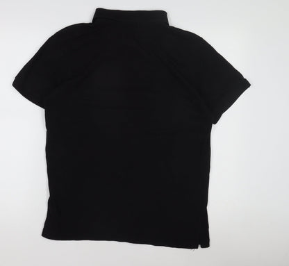 Men's Black Polo Shirt M Regular Fit