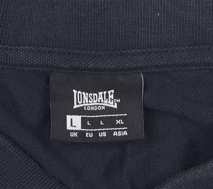 Lonsdale London Men's Black Polo Shirt L