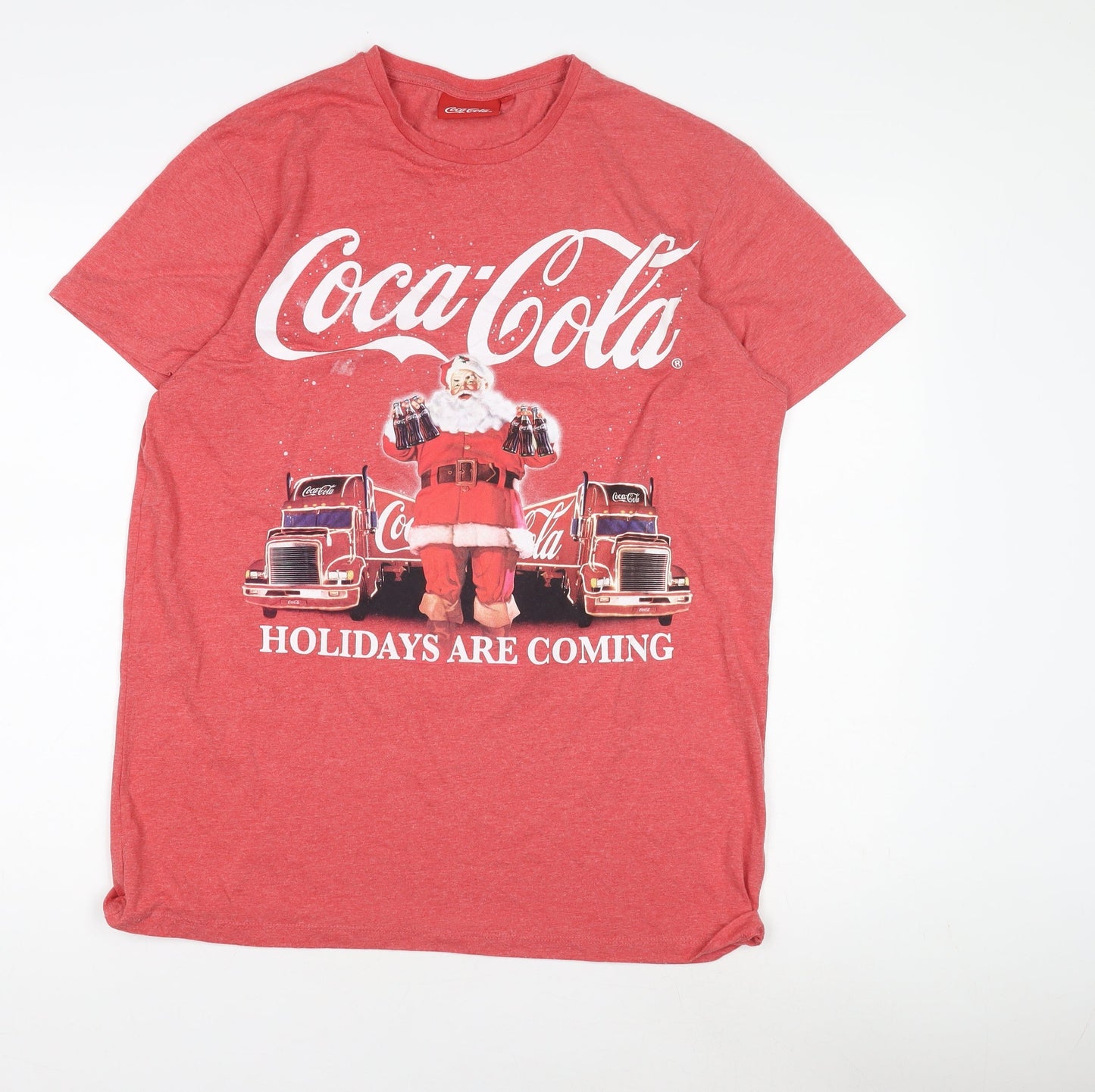 Mens UK Size L Coca-Cola Red  T-Shirt