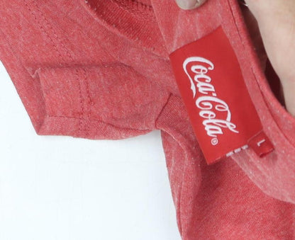 Mens UK Size L Coca-Cola Red  T-Shirt