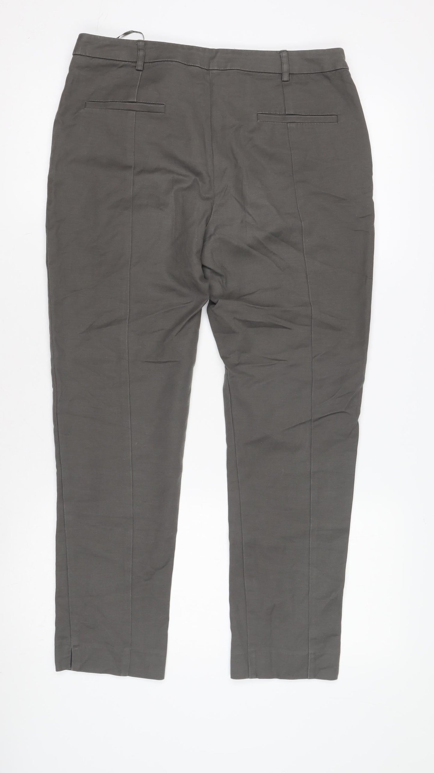 Womens UK Size 12 Oasis Regular Fit Business Casual Grey Trousers