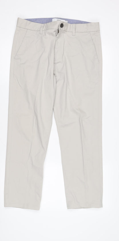 Next Men's Beige Slim Fit Chino Trousers 32S