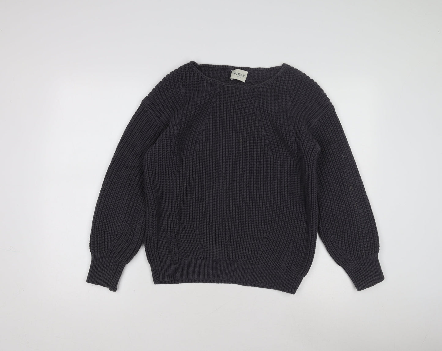 Womens UK Size 18 Wrap Black Pullover Jumper