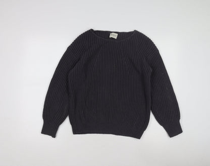 Womens UK Size 18 Wrap Black Pullover Jumper