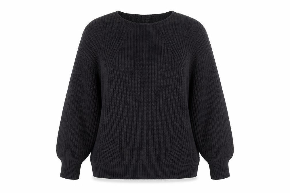 Womens UK Size 18 Wrap Black Pullover Jumper